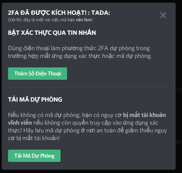 Hướng dẫn bật xác thực 2 lớp trên Discord Hướng dẫn bật xác thực 2 lớp trên Discord